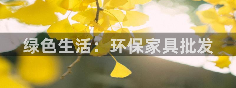 杏耀平台登录入口：绿色生活：环保家具批发