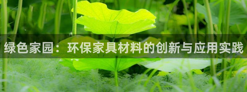 杏耀平台得专用通道：绿色家园：环保家具材料的创新与应用实践